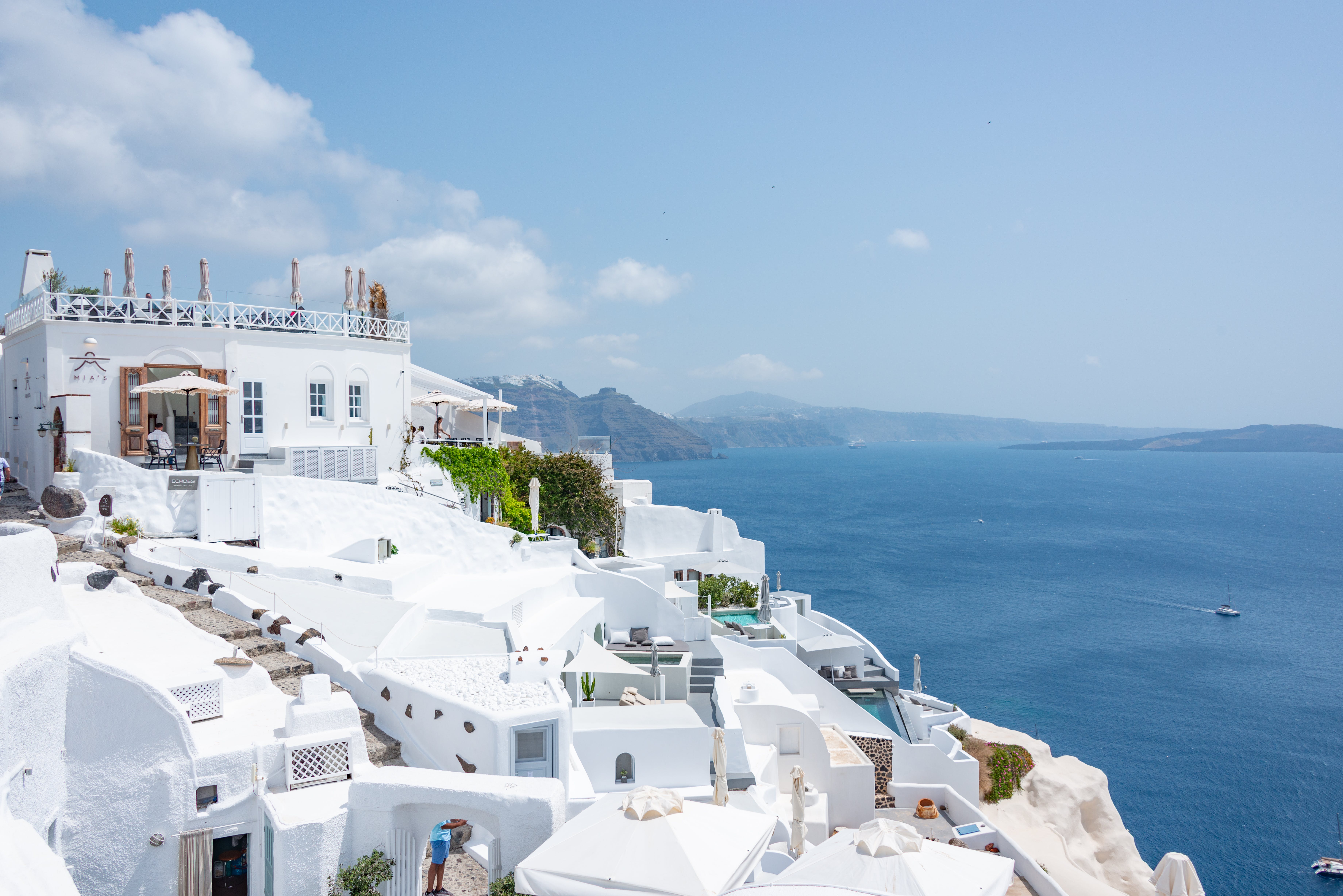 White houses from Santorini Island, Greece